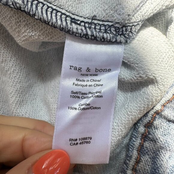 NWT Rag & Bone Miramar Terry Jogger Pants Jeans Printed Denim Size XXS - Picture 7 of 10